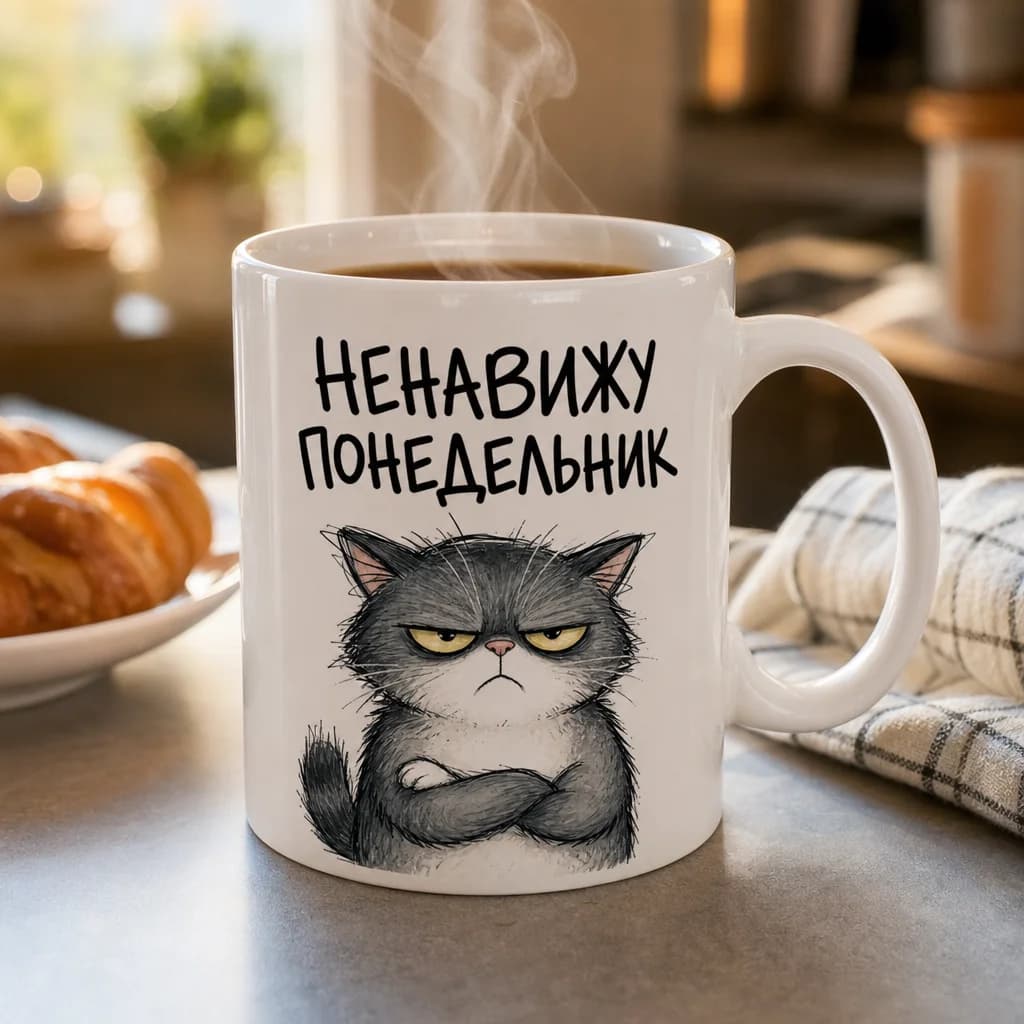 Кружка «Ненавижу понедельник»