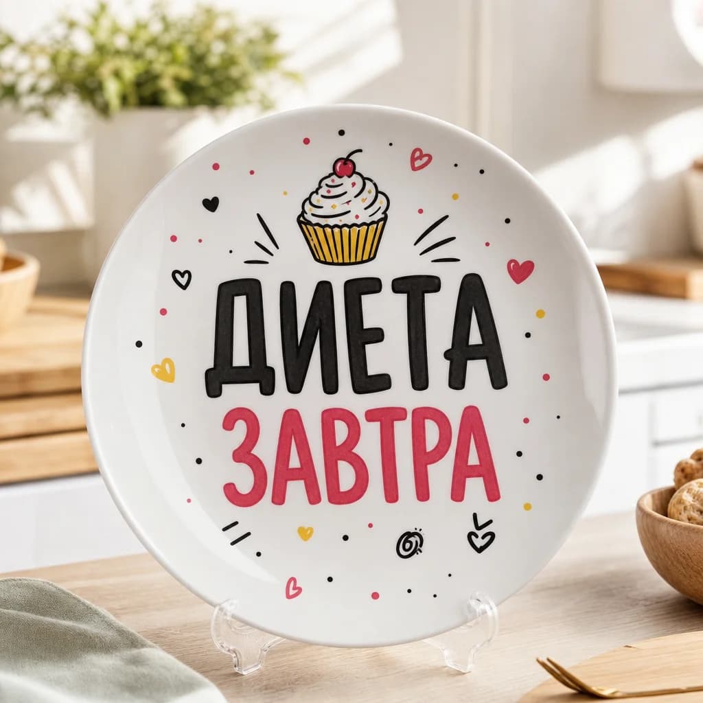Тарелка «Диета завтра» — фото 1