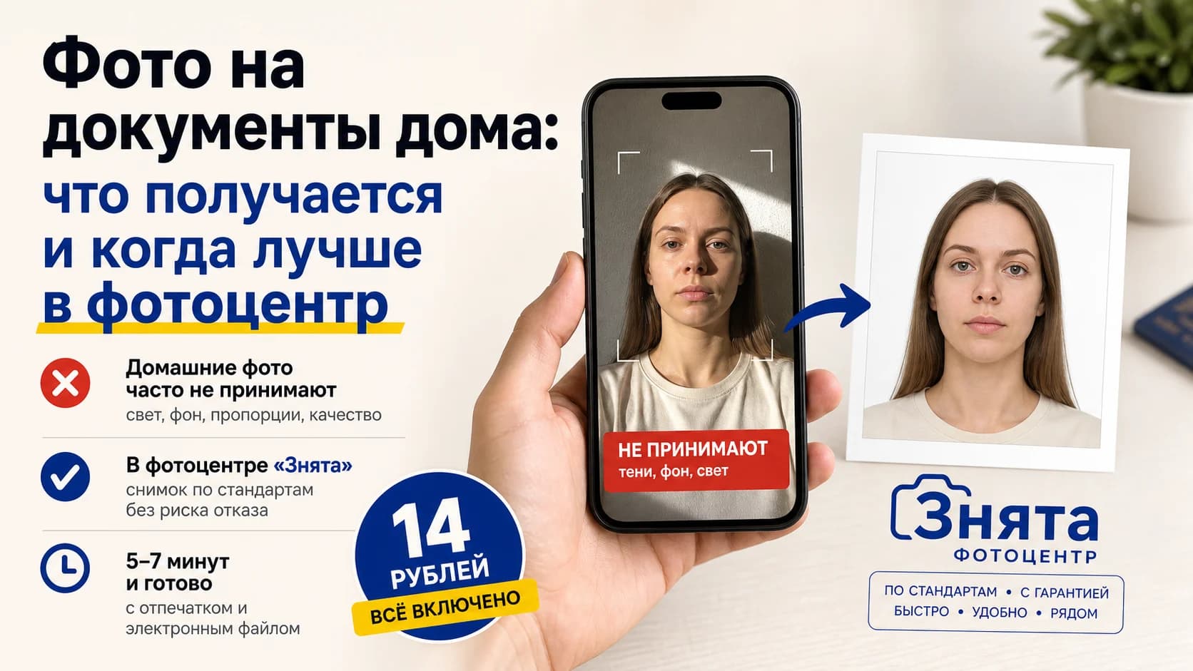 Фото на документы дома: что получается и когда лучше в фотоцентр