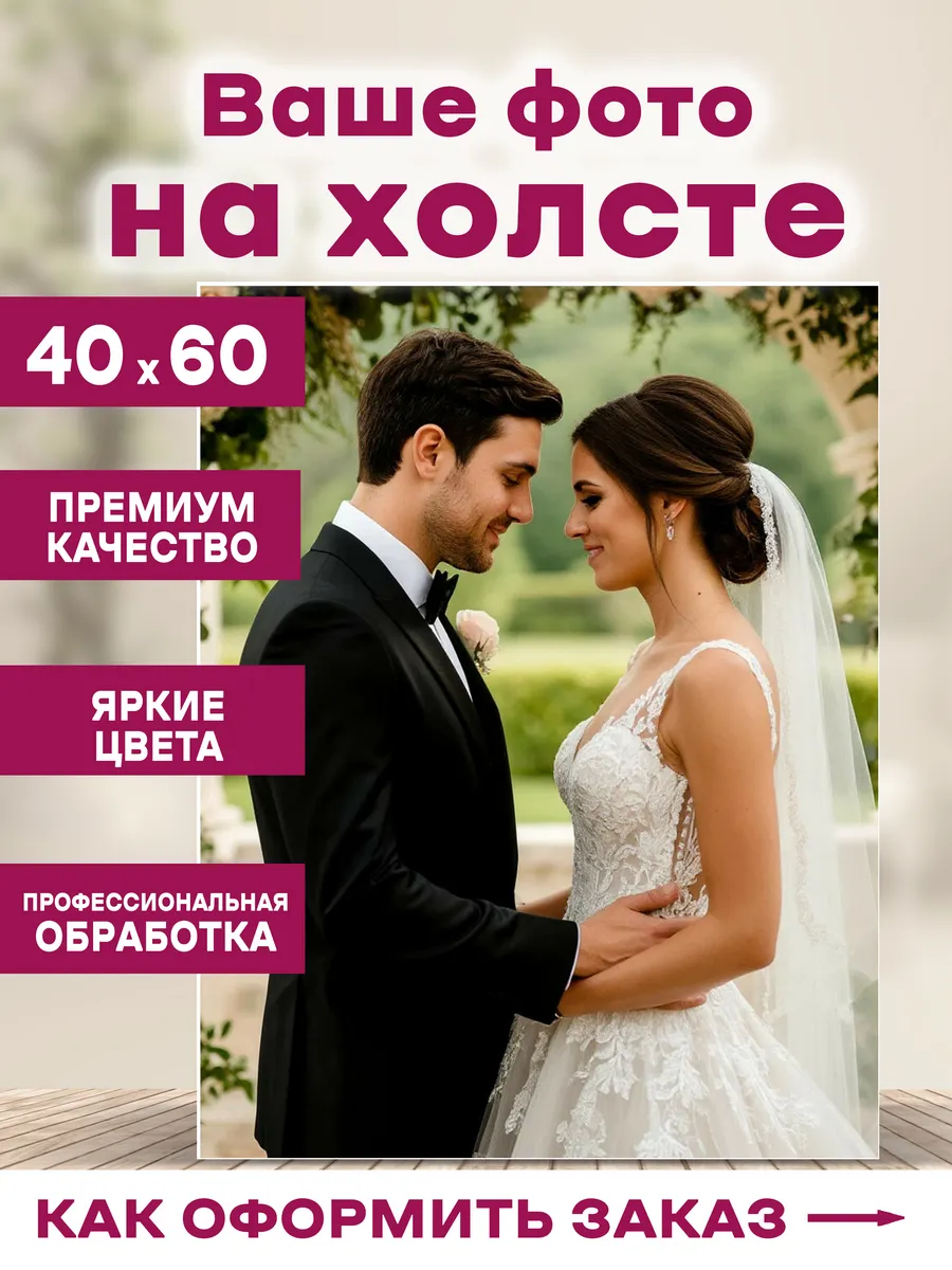 Картина по фото на холсте 40х60 см на заказ — фото 1