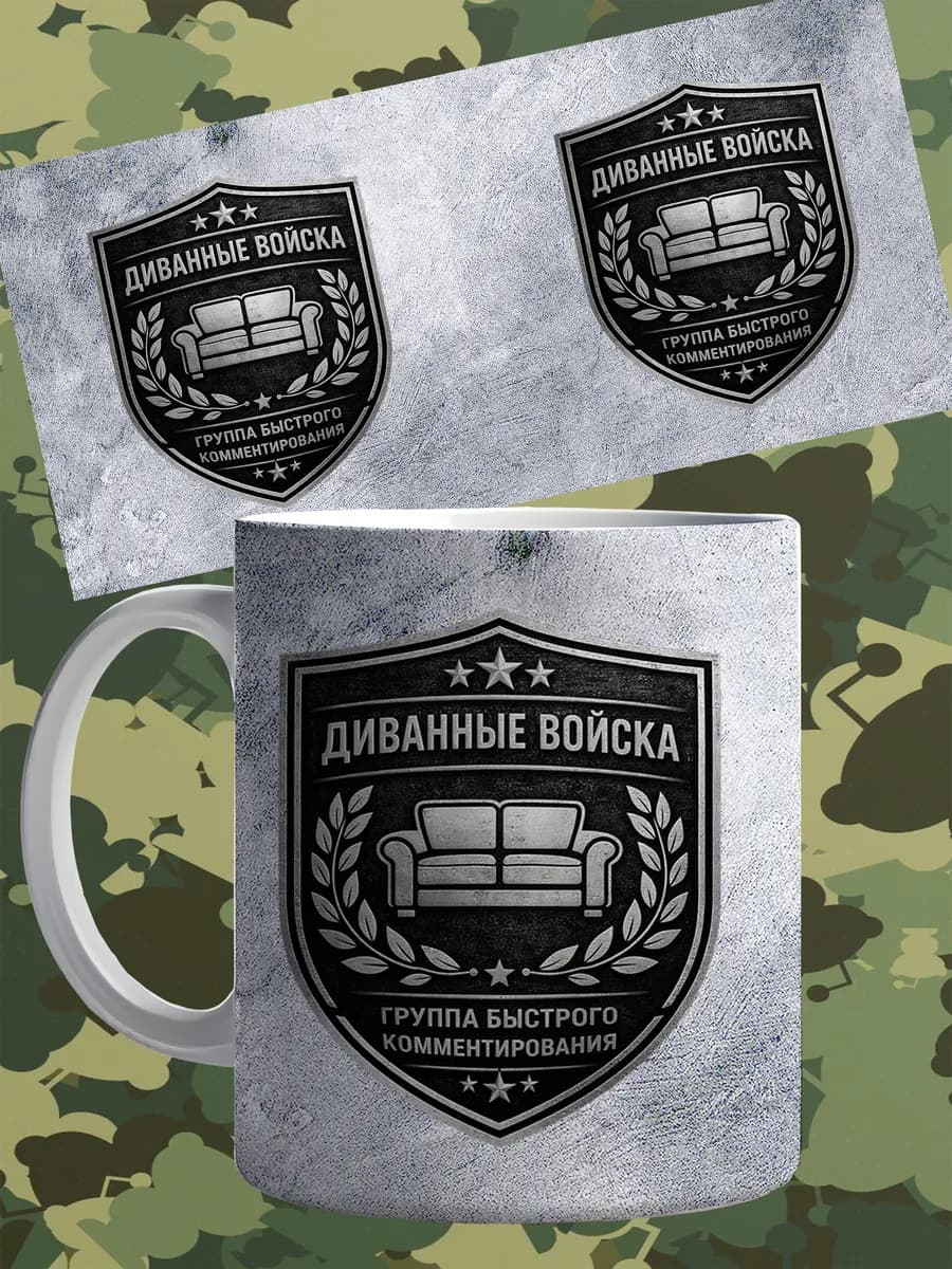 Кружка «диванные войска» 330 мл — фото 1