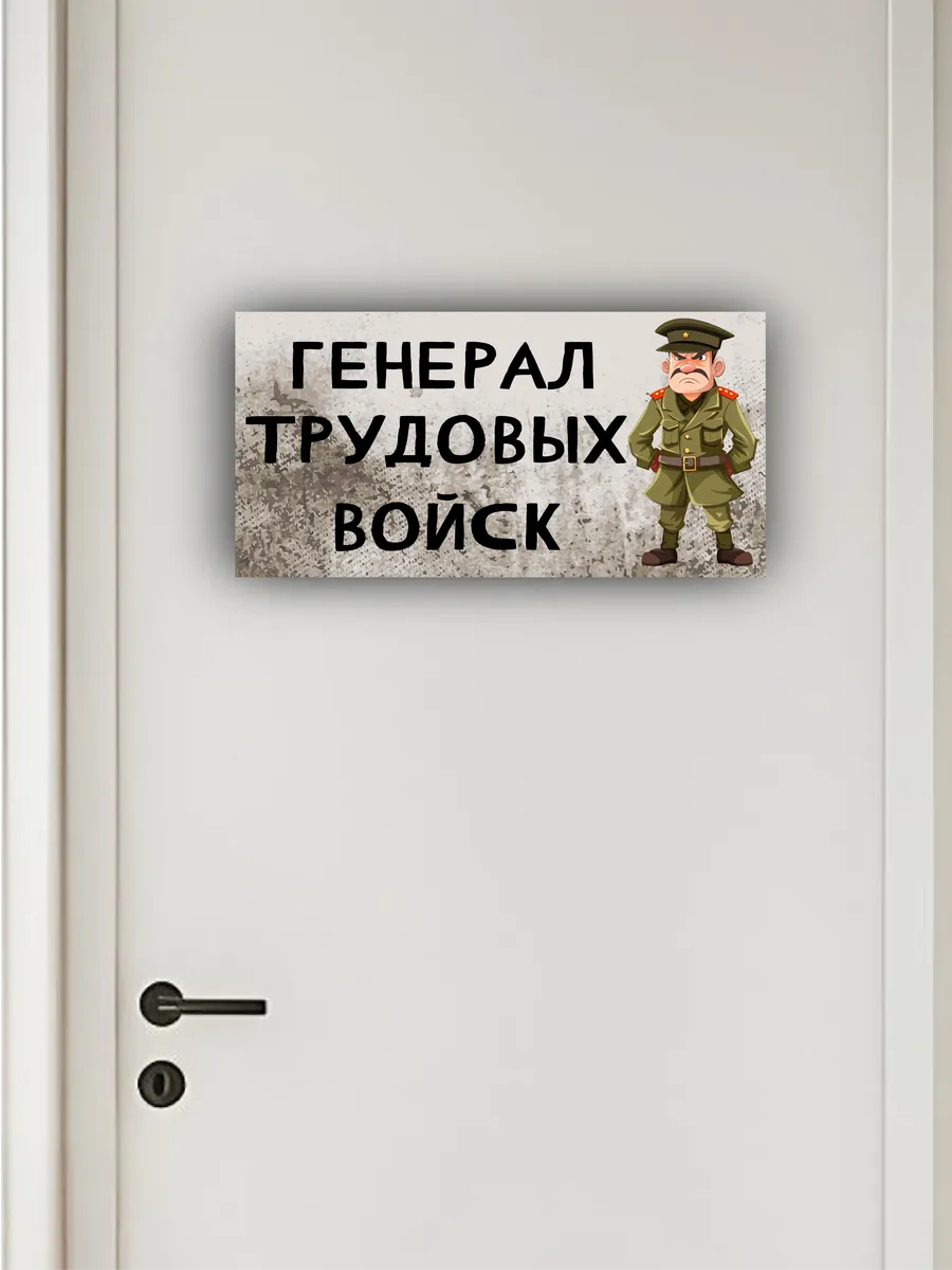 Табличка на дверь «генерал трудовых войск» 30х15 — фото 4