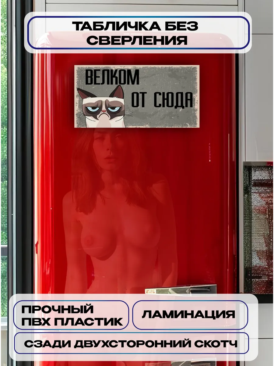 Табличка на дверь «велком отсюда» 30х15 — фото 2