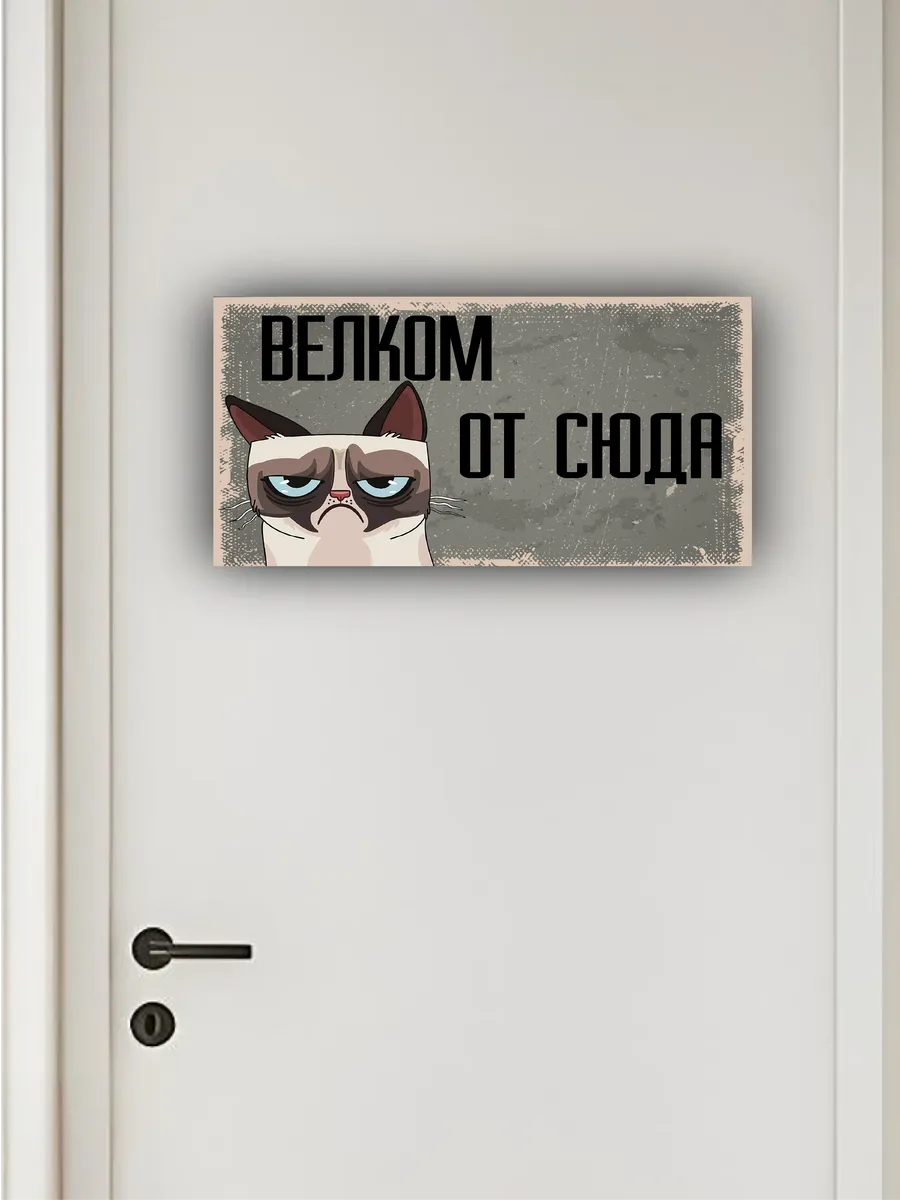 Табличка на дверь «велком отсюда» 30х15 — фото 4